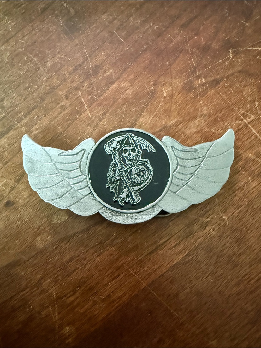 Sons of Anarchy Reaper Belt Buckle Metal Industrial Edgy Bikercore Streetwear